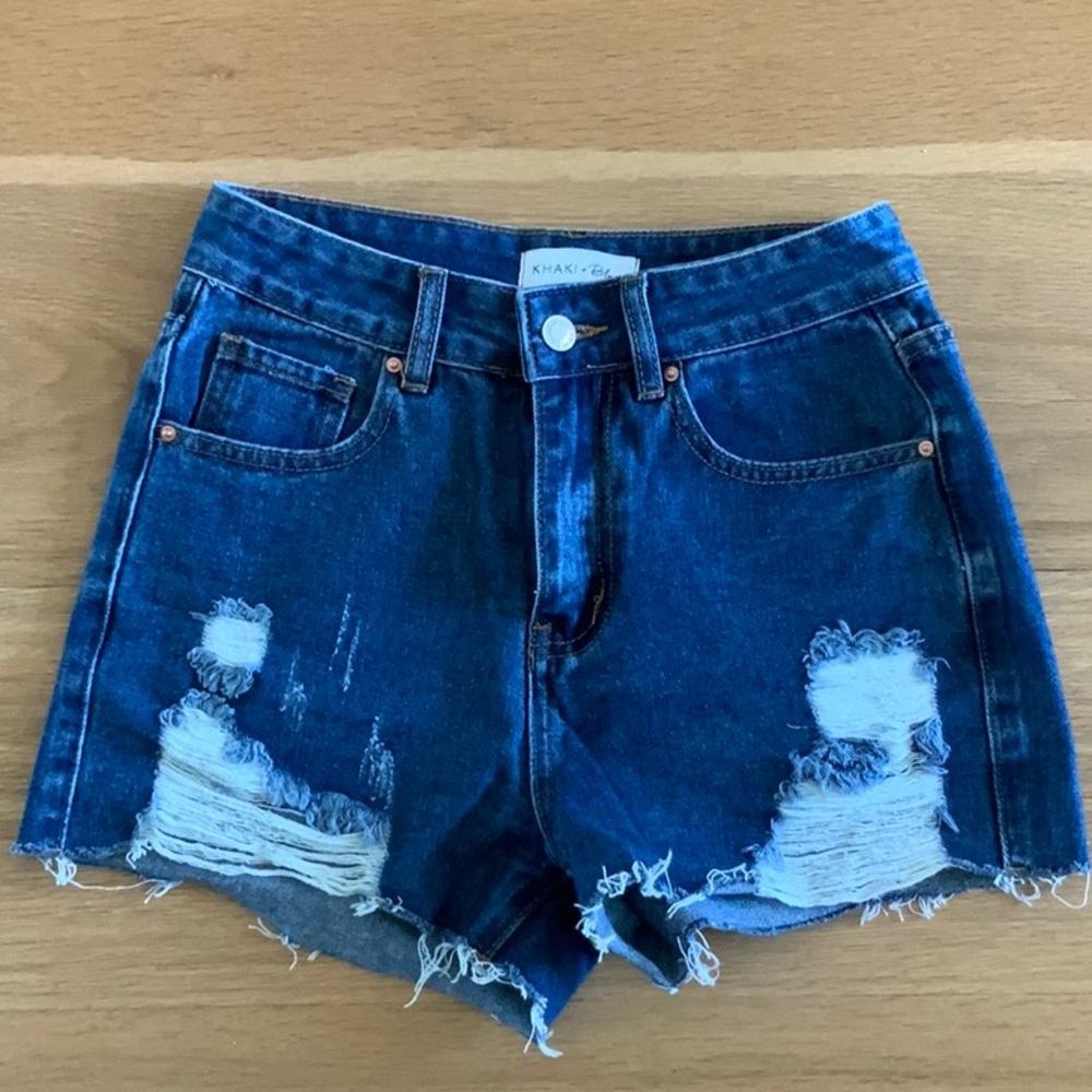Distressed Jean shorts